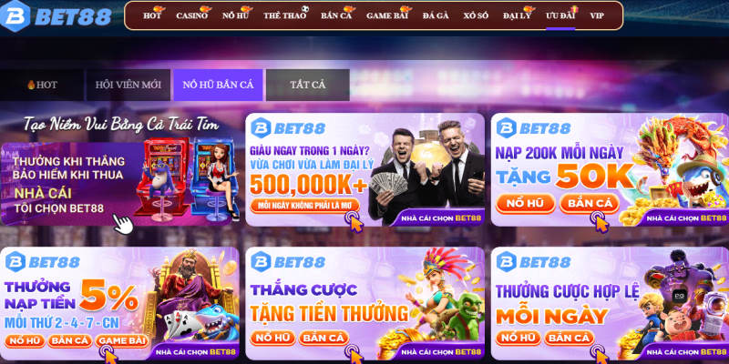 Tham gia chơi Nổ Hũ, Bắn Cá nhận tiền thưởng mỗi ngày